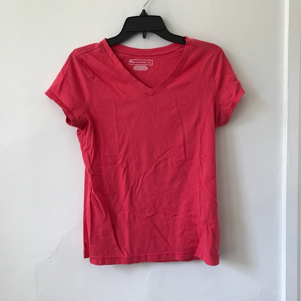 Pink workout vneck shirt